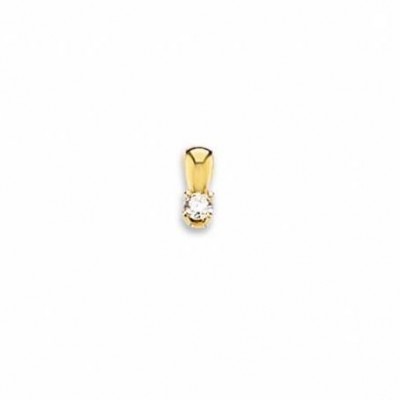 Pendentif diamant solitaire pour femme - Alpha - Lyn&Or Bijoux