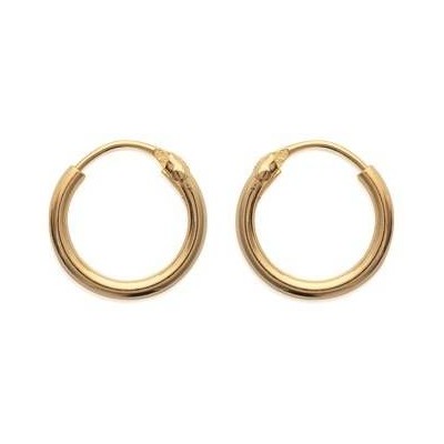 Créoles, femme & enfant, en plaqué or 12 mm, fil 1,5 mm - Lido - Lyn&Or Bijoux