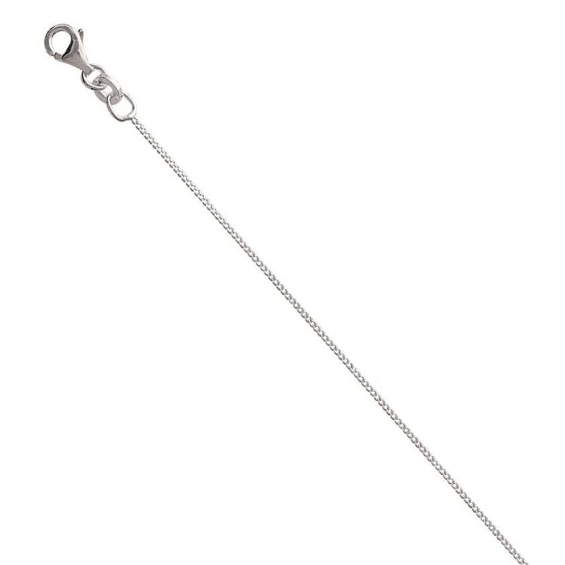 Chaîne pour collier maille gourmette diamantée en argent 925 1 mm Chaîne pour collier maille gourmette diamantée en argent 925 1 mm