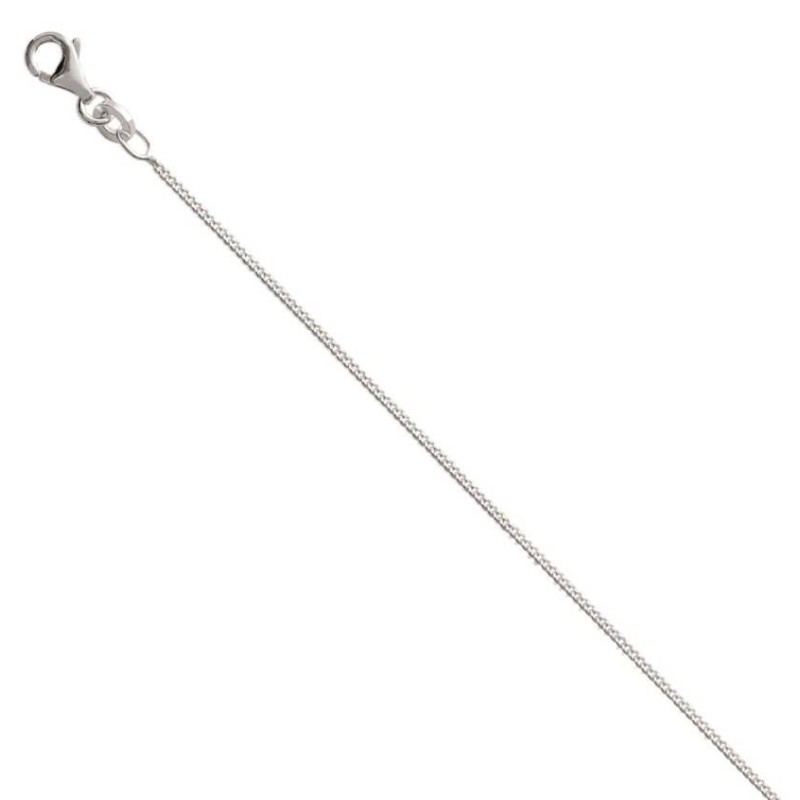 Chaîne collier en maille gourmette diamantée en argent 1,1 mm Chaîne collier en maille gourmette diamantée en argent 1,1 mm