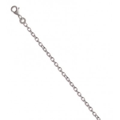 Chaîne forçat diamantée en argent - Largeur 1,90 mm - Lyn&Or Bijoux