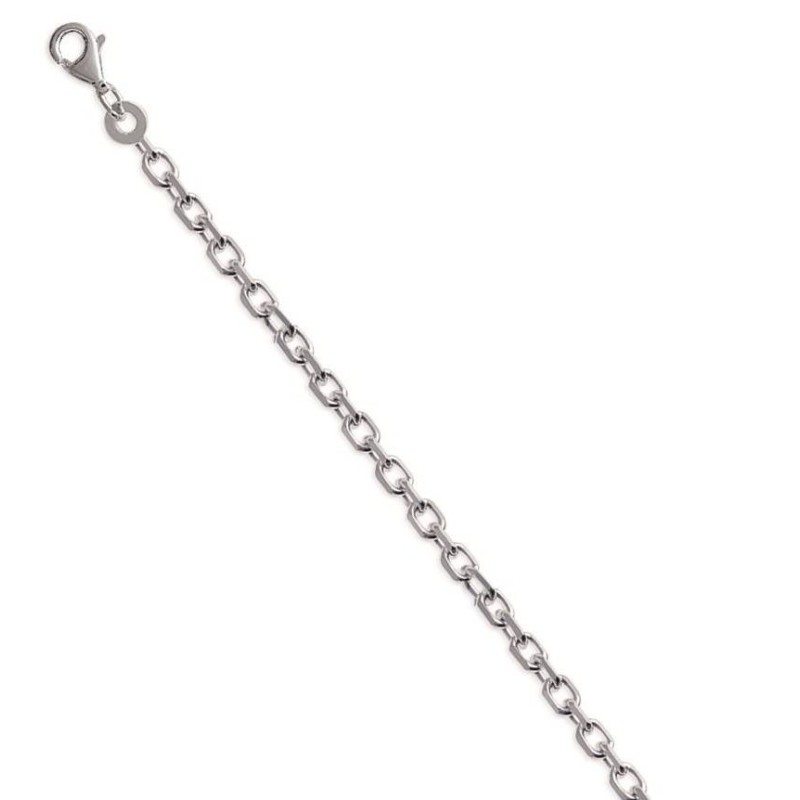 Chaîne pour collier forçat diamantée en argent 925 2,60 mm Chaîne pour collier forçat diamantée en argent 925 2,60 mm