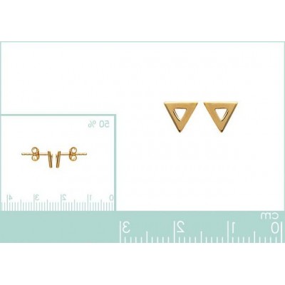 boucles d'oreilles en plaqué or pour femme, Triangle - Lyn&Or Bijoux
