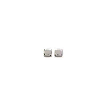 boucles d'oreilles en argent rhodié - Cube 3 mm - Lyn&Or Bijoux