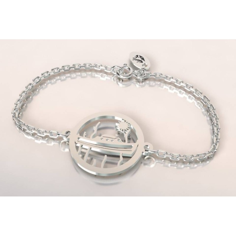 Bracelet créateur original pinasse bateau en argent 925 Bracelet créateur original pinasse bateau en argent 925