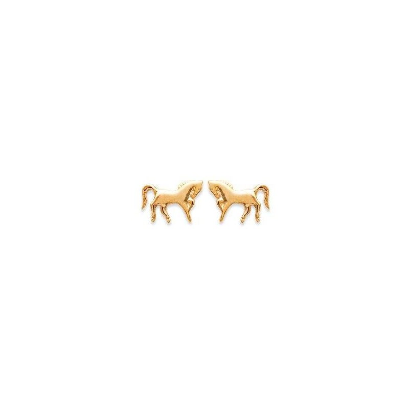 boucles d'oreilles enfant & femme en plaqué or - Cheval cabré - Lyn&Or Bijoux
