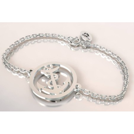 Bracelet de créateur en argent pour femme - Ancre marine - Lyn&Or Bijoux