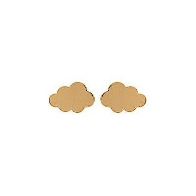 Boucles d'oreille nuage en plaqué or - Gamma - Lyn&Or Bijoux