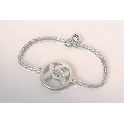 Bracelet de créateur original en argent pour femme - Tortue - Lyn&Or Bijoux