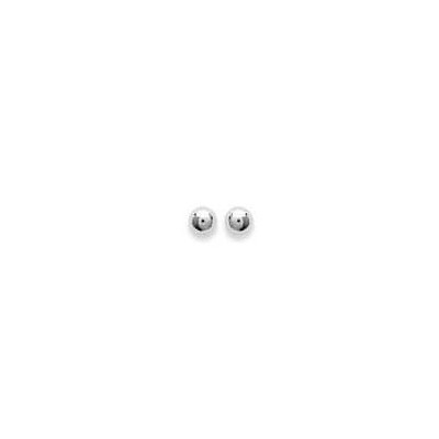 Boucles d'oreille Perle en argent, femme et fille - 2 mm - Lyn&Or Bijoux