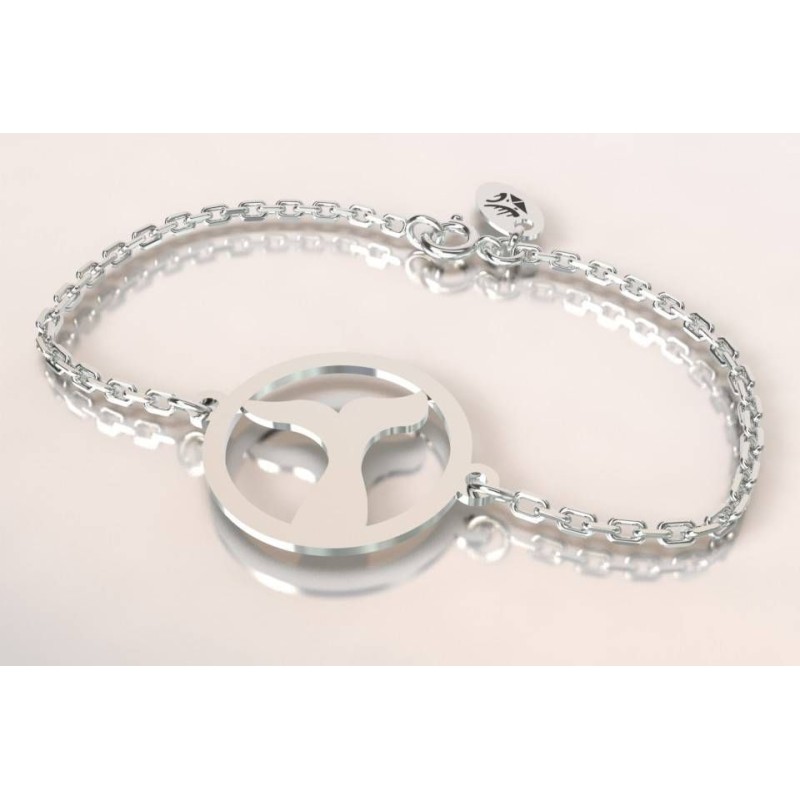 Bracelet queue de baleine en argent pour femme Bracelet queue de baleine en argent pour femme