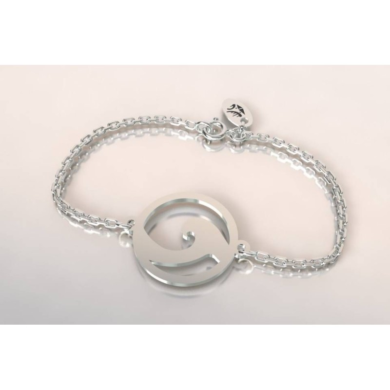 bracelet vague surf pour femme en argent, bijou de créateur bracelet vague surf pour femme en argent, bijou de créateur