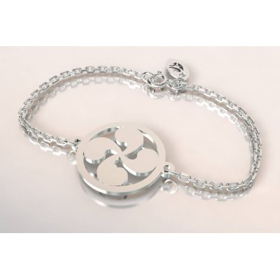 Bracelet de créateur en argent pour femme - Croix Basque - Lyn&Or Bijoux