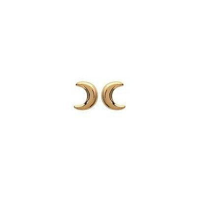 boucles d'oreilles femme & enfant en plaqué or - Lune - Lyn&Or Bijoux