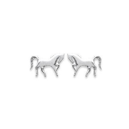 boucles d'oreilles en argent - Cheval cabré - Lyn&Or Bijoux