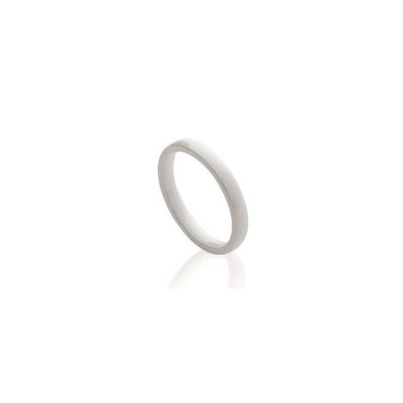 Bague anneau de céramique blanche pour femme - Sygma - Lyn&Or Bijoux