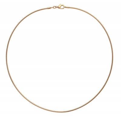 Collier ras-de-cou pour femme en plaqué or, câble 1,6 mm - Lyn&Or Bijoux