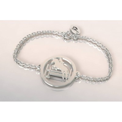 Bracelet créateur pour femme - Cavalier au saut d'obstacle - Lyn&Or Bijoux