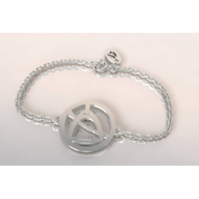 Bracelet argent thème cheval pour femme - Etrier et cravache - Lyn&Or Bijoux