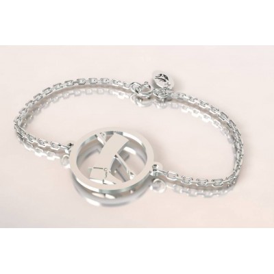 Bracelet pour femme en argent, équitation - Botte et cravache - Lyn&Or Bijoux