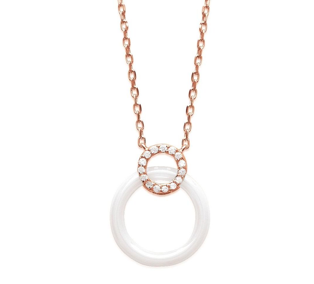 collier or blanc et ceramique collier or blanc et ceramique