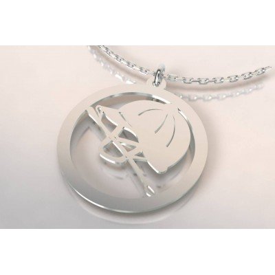 Collier équitation en argent pour femme - Bombe, cravache - Lyn&Or Bijoux