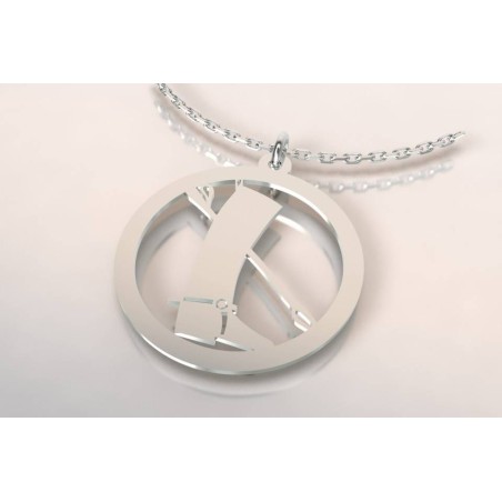 Collier de créateur en argent pour femme - Botte, cravache - Lyn&Or Bijoux