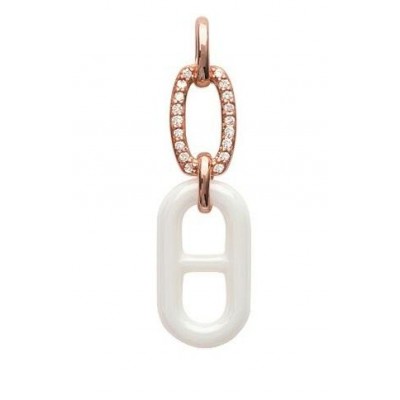 Pendentif pour femme en plaqué or rose, céramique, Marina - Lyn&Or Bijoux