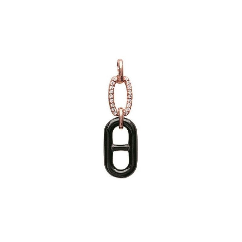 Pendentif or rose, oz, céramique pour femme - Marina - Lyn&Or Bijoux