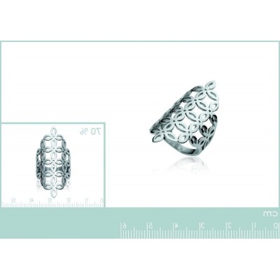Bague tendance pour femme en acier gris pour femme, Liana - Lyn&Or Bijoux