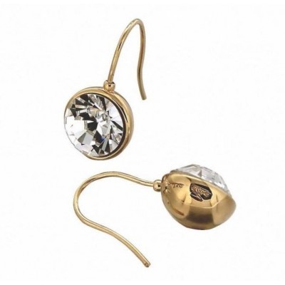 Boucles d'oreille Swarovski , finition dorée pour femme - Boules - Lyn&Or Bijoux