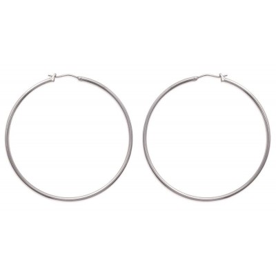 Créoles pour femme en acier gris, diamètre 60 mm - Salamanca - Lyn&Or Bijoux