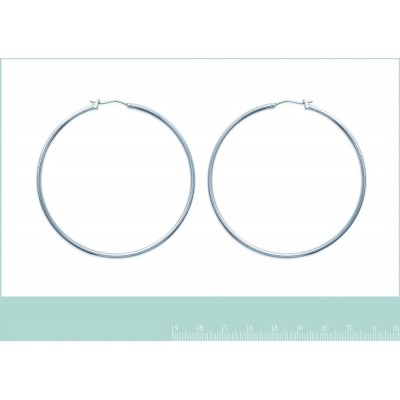 boucles d'oreilles créoles en acier 60 mm, Salamanca - Lyn&Or Bijoux