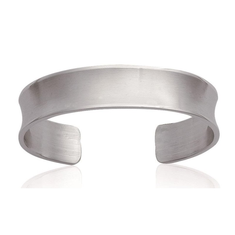 Bracelet manchette en acier gris pour femme - Spyral - Lyn&Or Bijoux