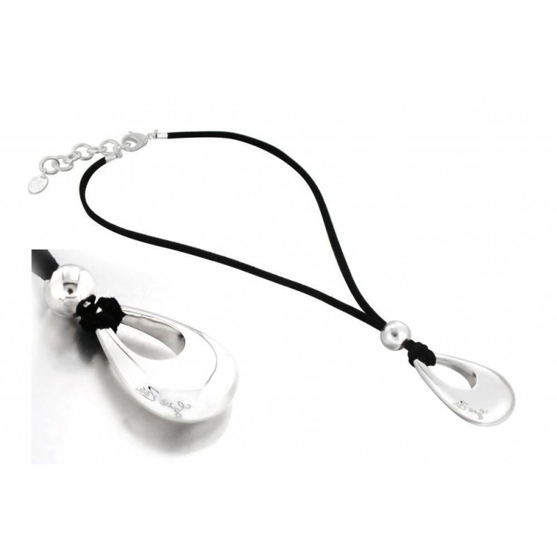 Collier tendance pour femme LZ, Pampille griffée en argent 925 Collier tendance pour femme LZ, Pampille griffée en argent 925