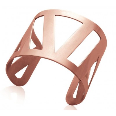 Bracelet manchette en acier rose pour femme - Guila - Lyn&Or Bijoux