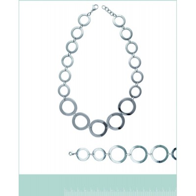 Collier tendance en acier gris pour femme, Kyral - Lyn&Or Bijoux