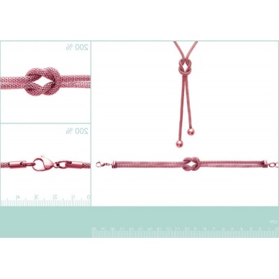 Bracelet tendance en acier rose pour femme, Dollina - Lyn&Or Bijoux