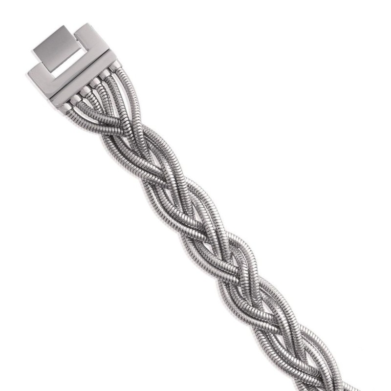 Bracelet en acier câble pour femme pour femme - Kussa - Lyn&Or Bijoux