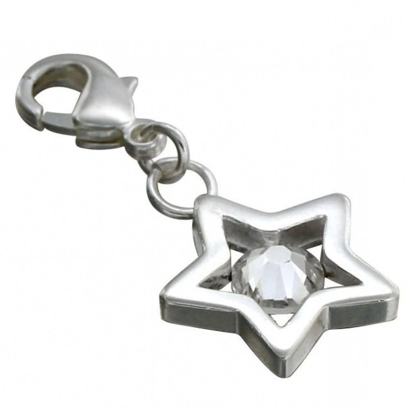 Charm pour femme LZ en argent, cristal de Swarovski, Etoile Charm pour femme LZ en argent, cristal de Swarovski, Etoile