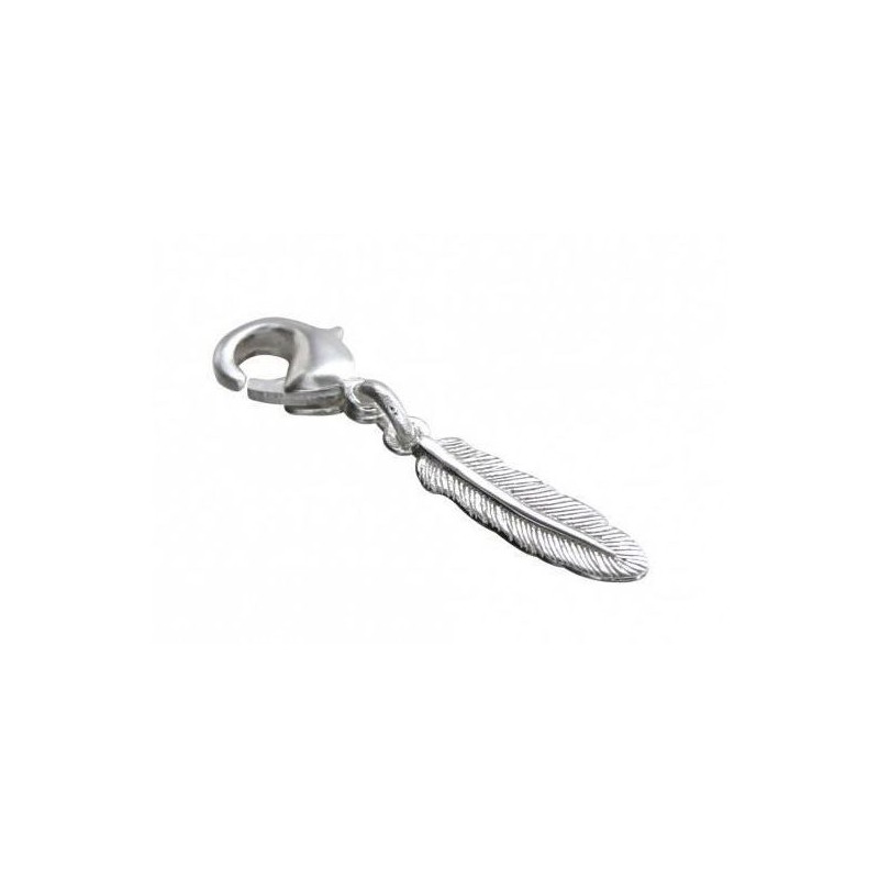 Charm tendance pour femme LZ en argent 925 millièmes, Plume Charm tendance pour femme LZ en argent 925 millièmes, Plume