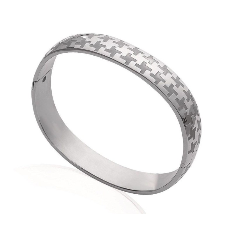 Bracelet jonc en acier pour femme - Haute - couture - Lyn&Or Bijoux