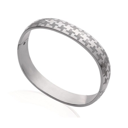 Bracelet jonc en acier pour femme - Haute - couture - Lyn&Or Bijoux
