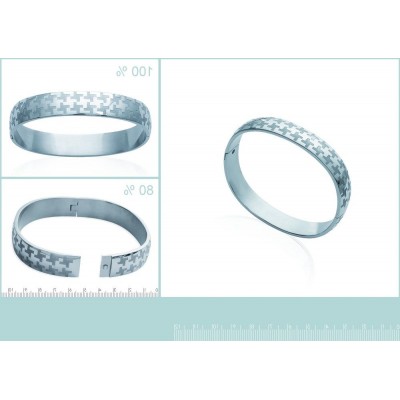 Bracelet jonc rigide pour femme en acier, Haute - couture - Lyn&Or Bijoux