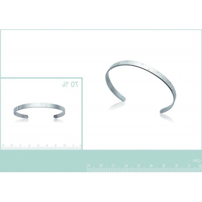 Bracelet jonc rigide pour femme en acier, Vatou - Lyn&Or Bijoux