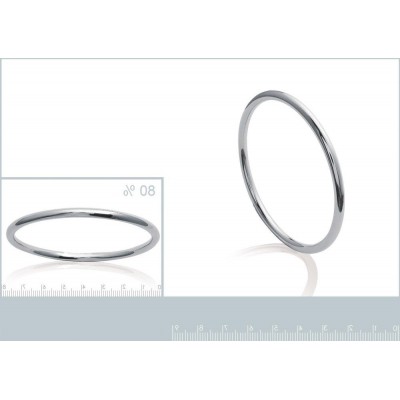 Bracelet jonc rigide en acier gris pour femme, Mira - Lyn&Or Bijoux