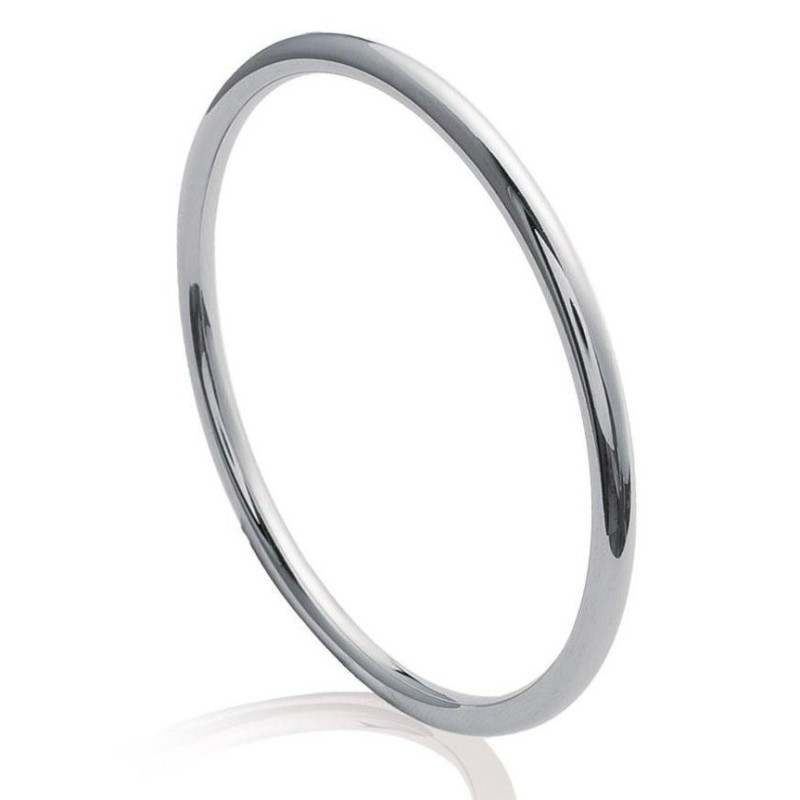 Bracelet jonc pour femme en acier gris - Mira - Lyn&Or Bijoux