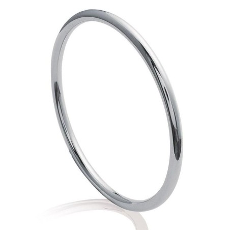 Bracelet jonc pour femme en acier gris - Mira - Lyn&Or Bijoux
