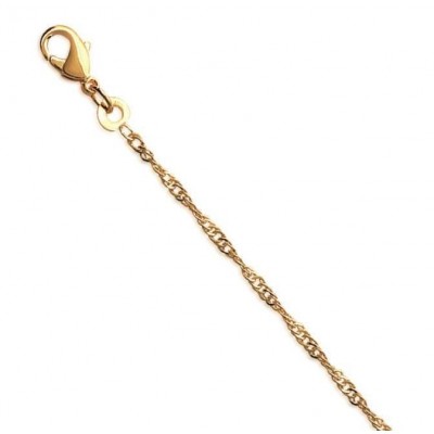 Chaîne plaqué or, femme & enfant, Maille torsadée Singapour 1,9 mm - Lyn&Or Bijoux