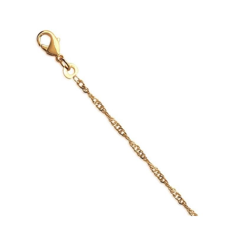 Chaîne plaqué or, femme & enfant, Maille torsadée Singapour 1,9 mm - Lyn&Or Bijoux